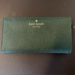 Kate Spade Dark Green Leather Wallet